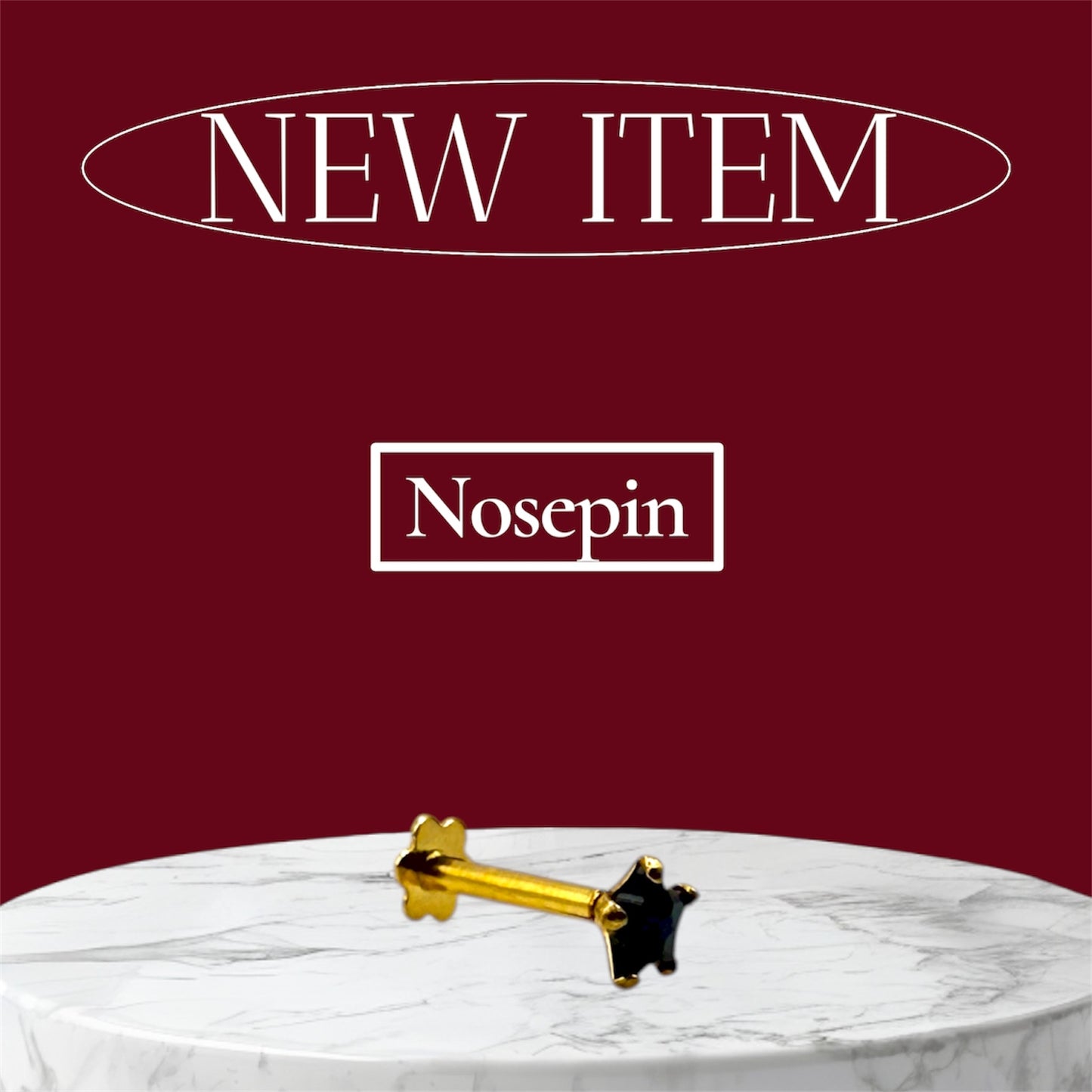 18Ct Star Design Nosepin