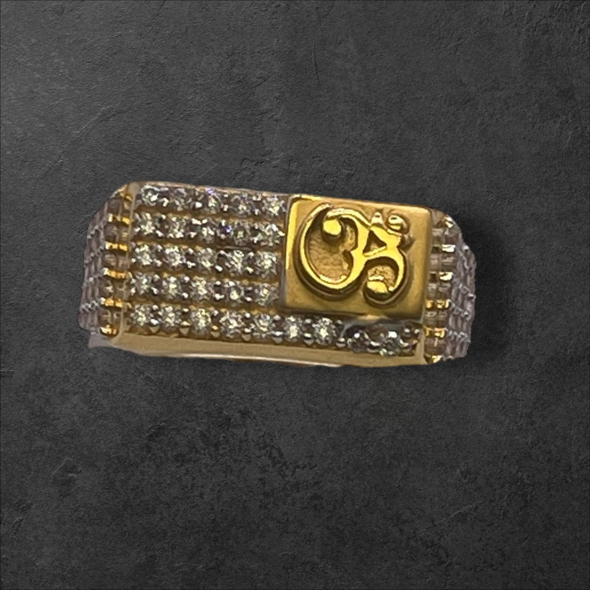 22ct Fancy Om Men's Ring