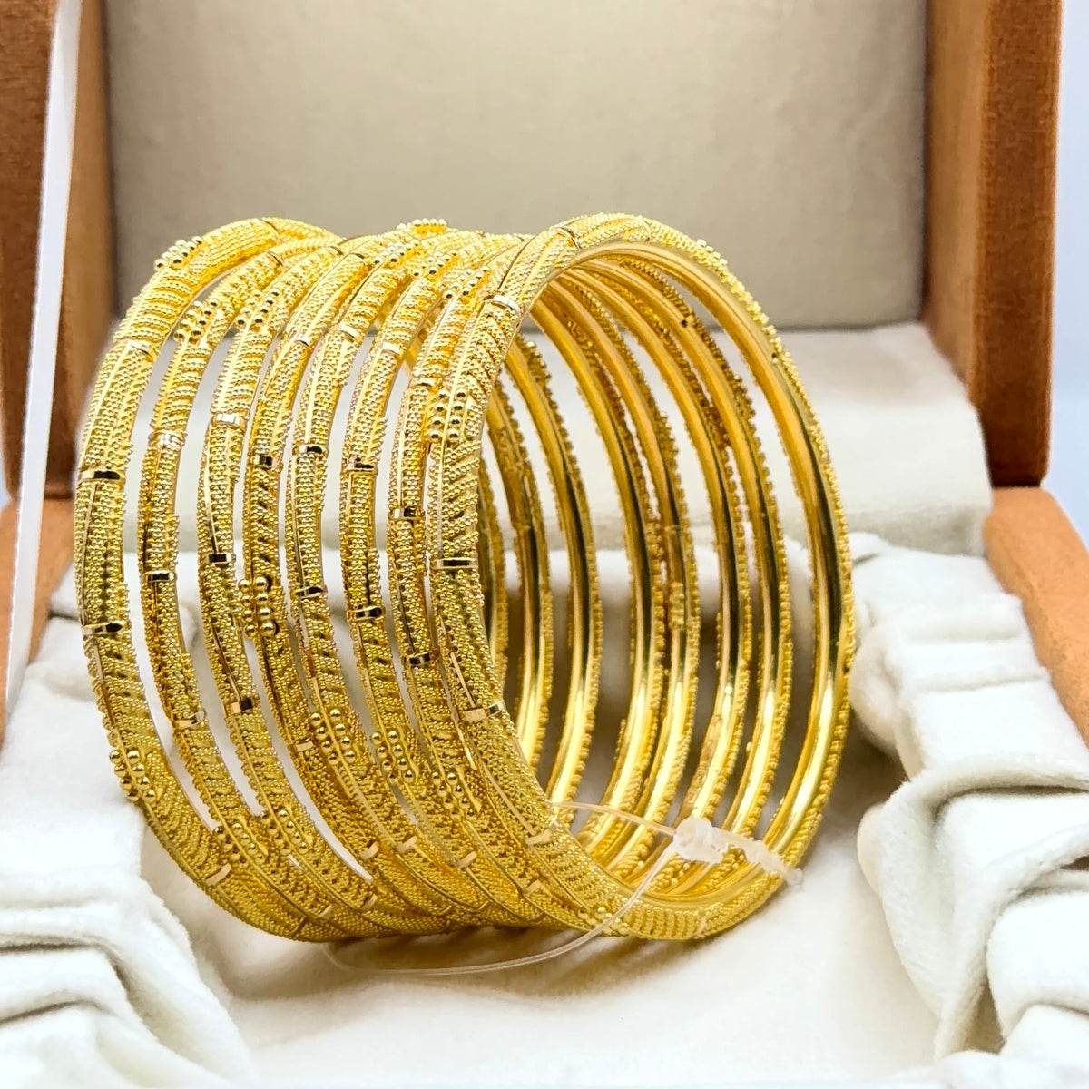 22ct Gold 8x Bangle Set - Filigree