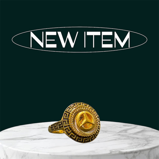 22ct Versace with Mercedes Logo Men's Ring