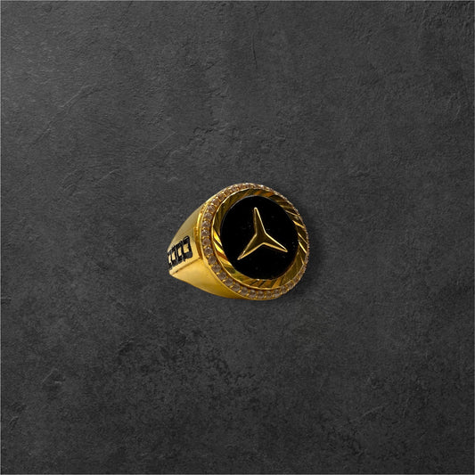 22Ct Mercedes Design Men's Ring