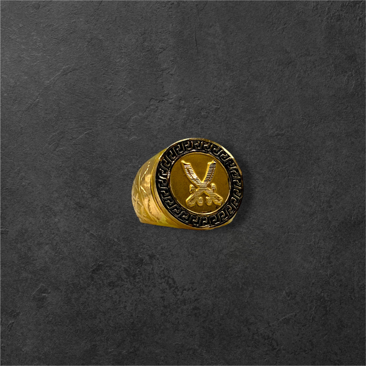 22Ct Swords with Versace Design Men's Ring