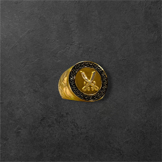 22Ct Swords with Versace Design Men's Ring