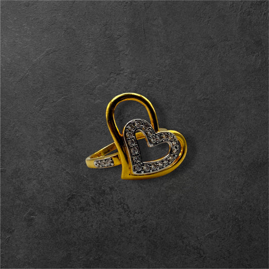 22Ct Hearts Design Ladies Ring