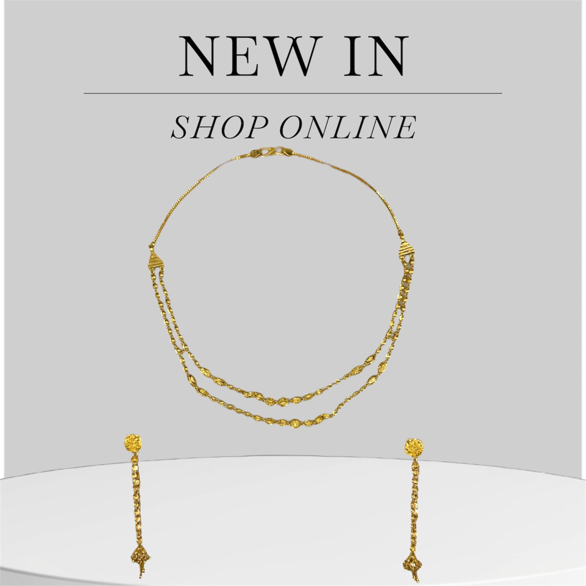 22Ct Ball Chain Necklace set