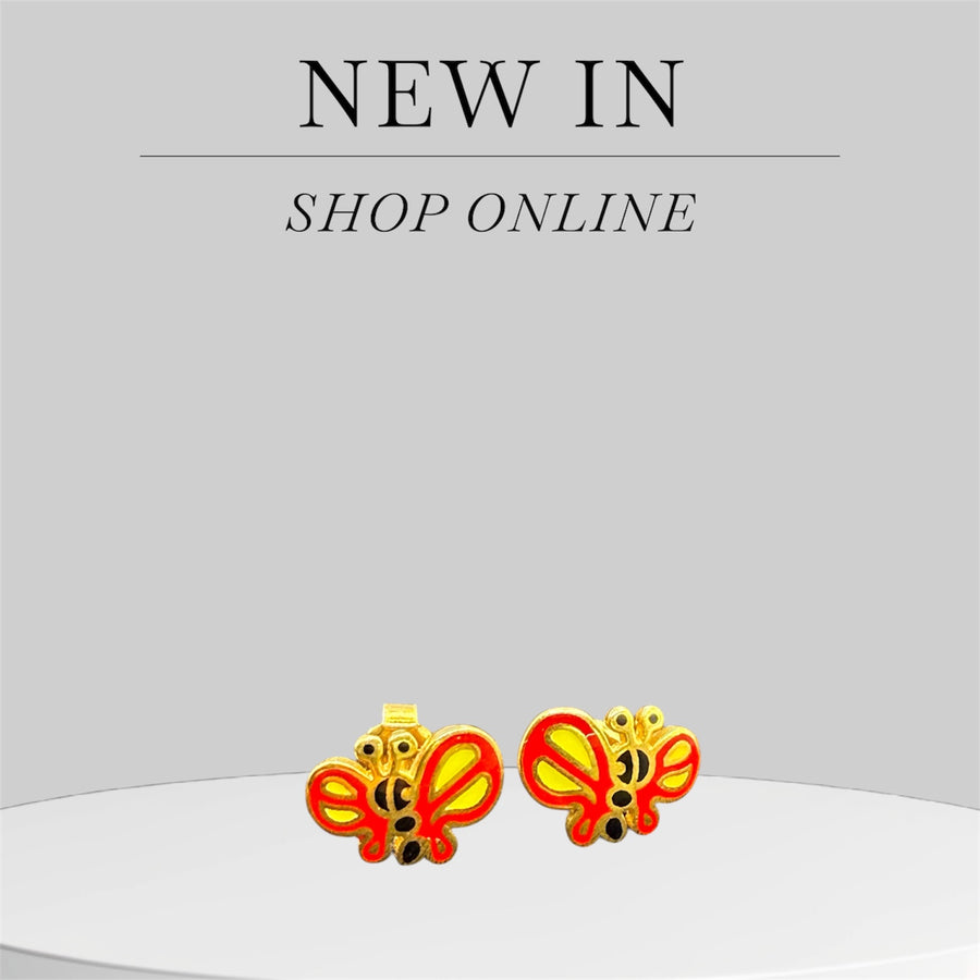 22ct Butterfly Studs