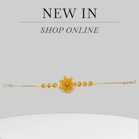 22Ct Ladies Flower Design Bracelet
